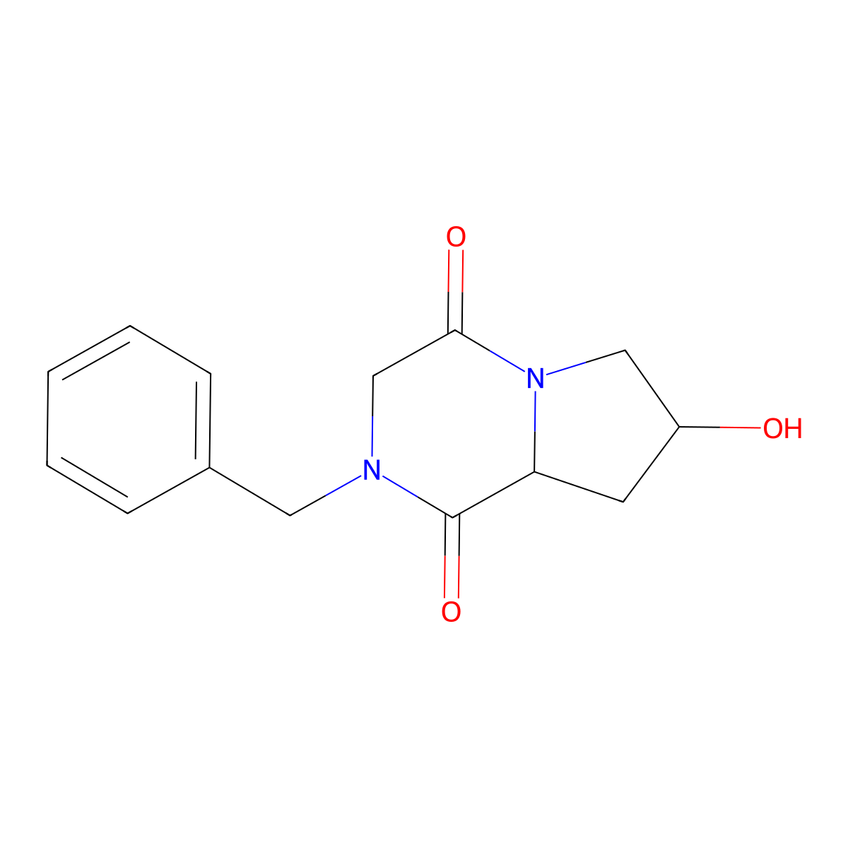 2-benzyl-7-hydroxy-6,7,8,8a-tetrahydro-3H-pyrrolo[1,2-a]pyrazine-1,4-dione molecular structure, CAS 1822487-54-6
