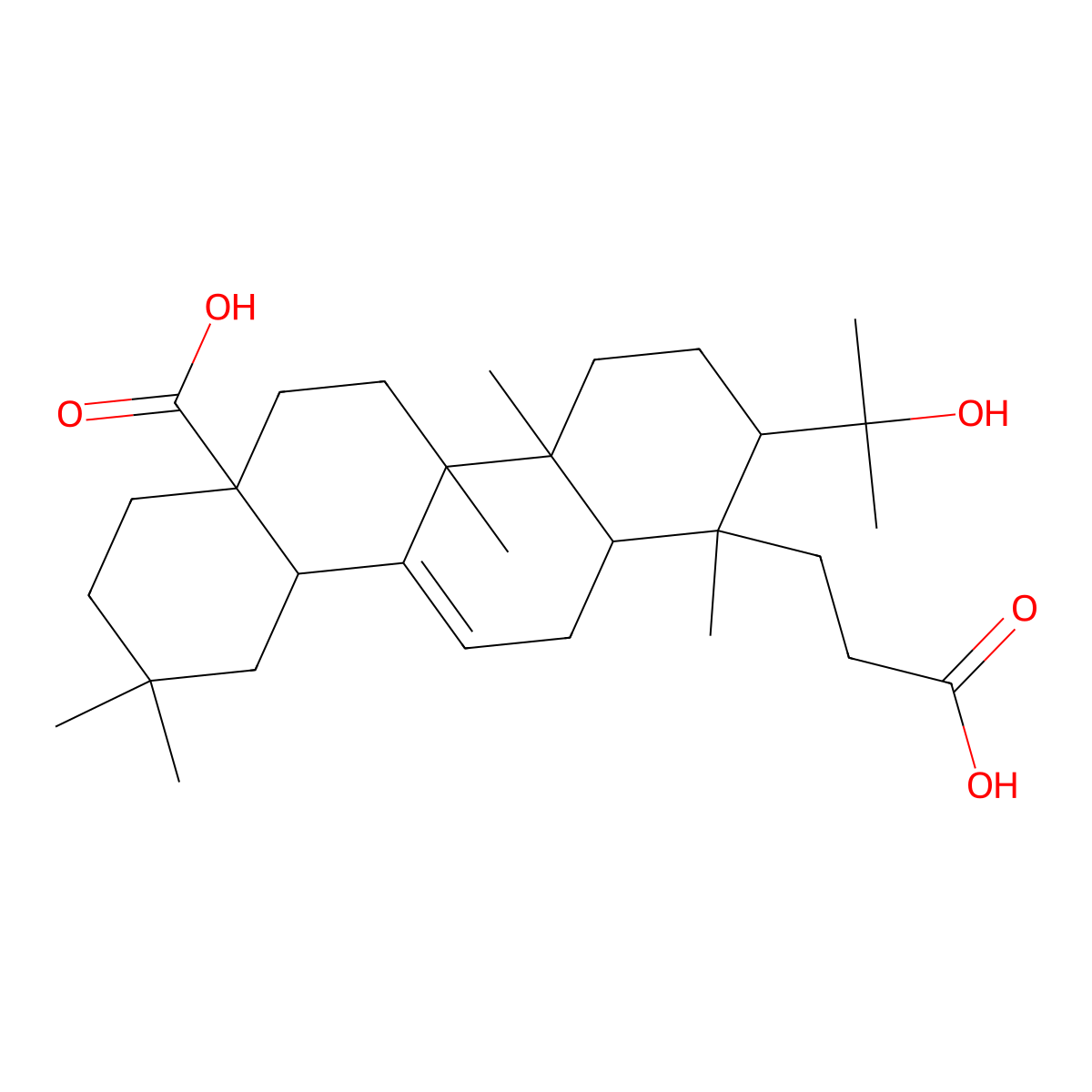 3,4-seco-Olean-12-en-4-ol-3,28-dioic acid molecular structure, CAS 182249-69-0