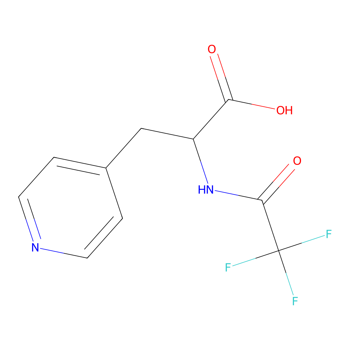3-(Pyridin-4-yl)-2-(trifluoroacetamido)propanoic acid molecular structure, CAS 1822495-37-3