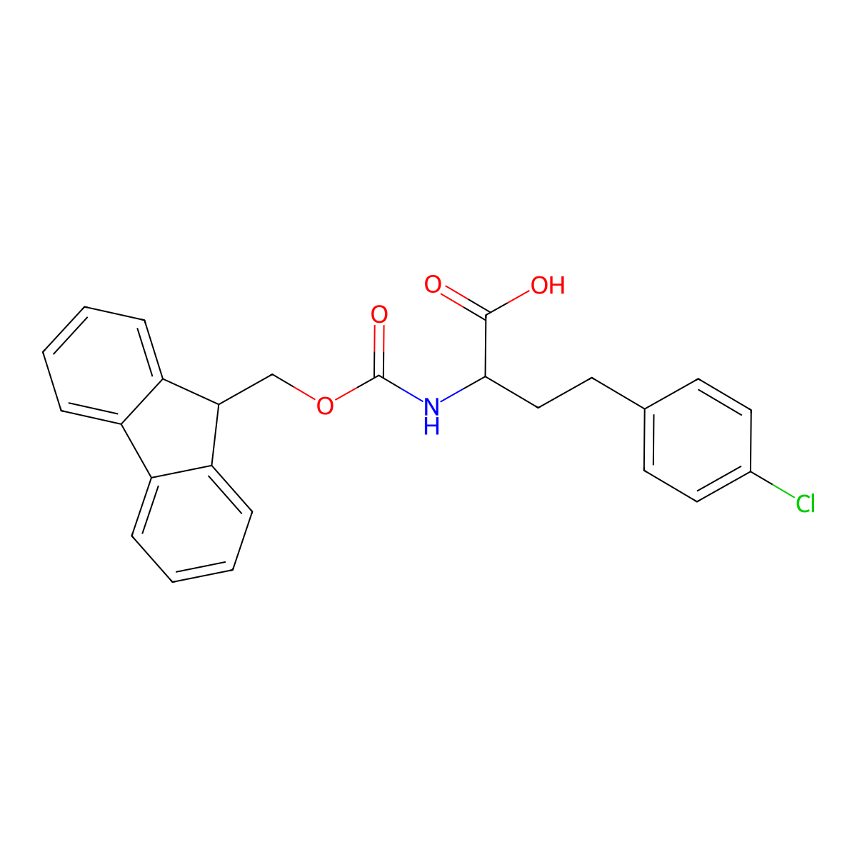N-Fmoc-4-chloro-DL-homophenylalanine molecular structure, CAS 1822497-17-5