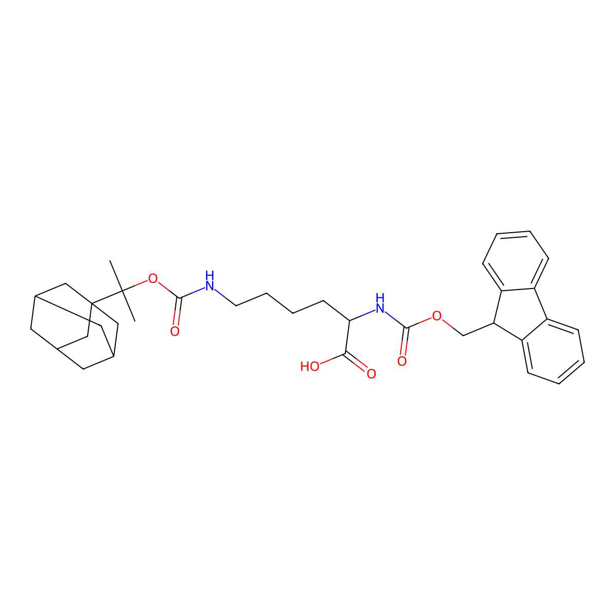 Fmoc-Lys(Adpoc)-OH molecular structure, CAS 182250-66-4