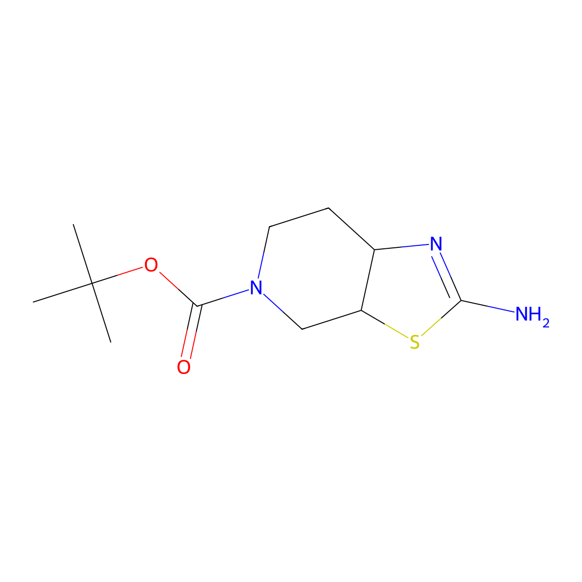 tert-butyl 2-amino-3a,4,7,7a-tetrahydrothiazolo[5,4-c]pyridine-5(6H)-carboxylate molecular structure, CAS 1822507-16-3