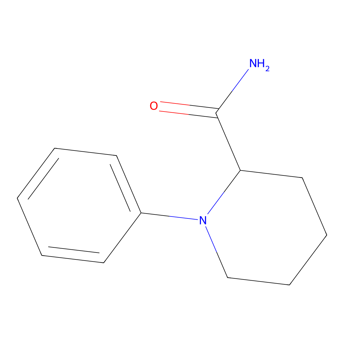 1-Phenylpiperidine-2-carboxamide molecular structure, CAS 1822507-29-8