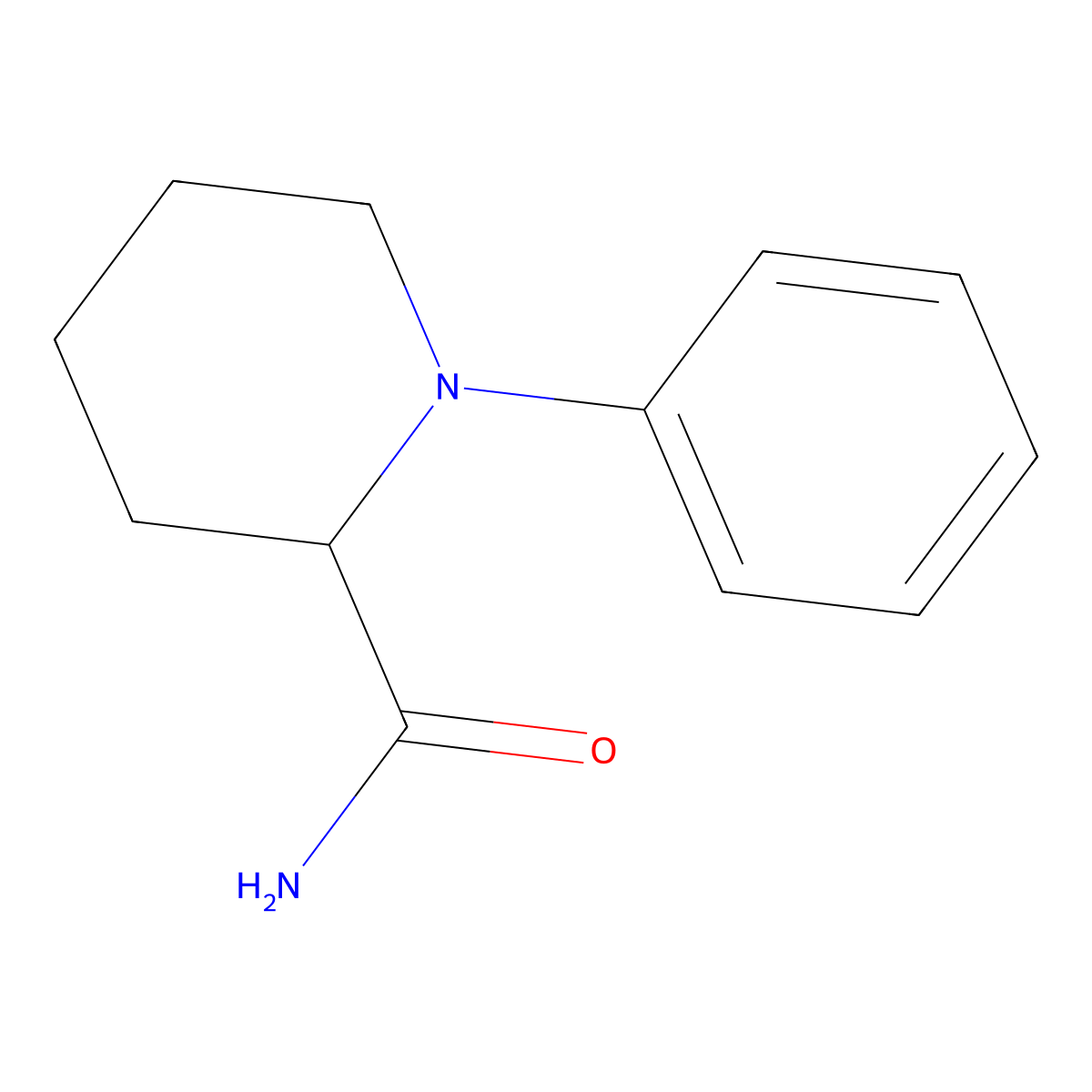 1-Phenylpiperidine-2-carboxamide molecular structure, CAS 1822507-29-8
