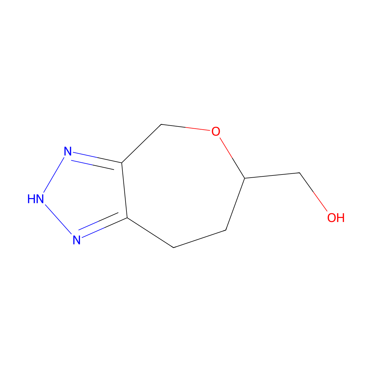 (4,6,7,8-Tetrahydro-1H-oxepino[3,4-d][1,2,3]triazol-6-yl)methanol molecular structure, CAS 1822509-94-3