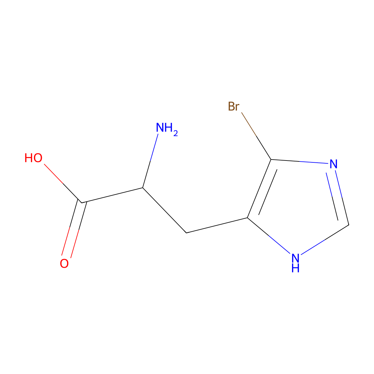 4-Bromohistidine molecular structure, CAS 1822509-95-4