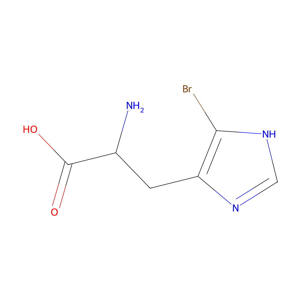 4-Bromohistidine molecular structure, CAS 1822509-95-4