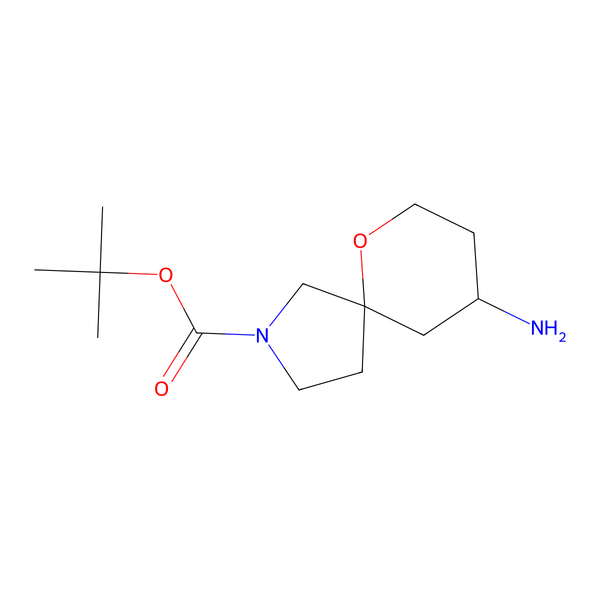 tert-Butyl 9-amino-6-oxa-2-azaspiro[4.5]decane-2-carboxylate molecular structure, CAS 1822511-77-2
