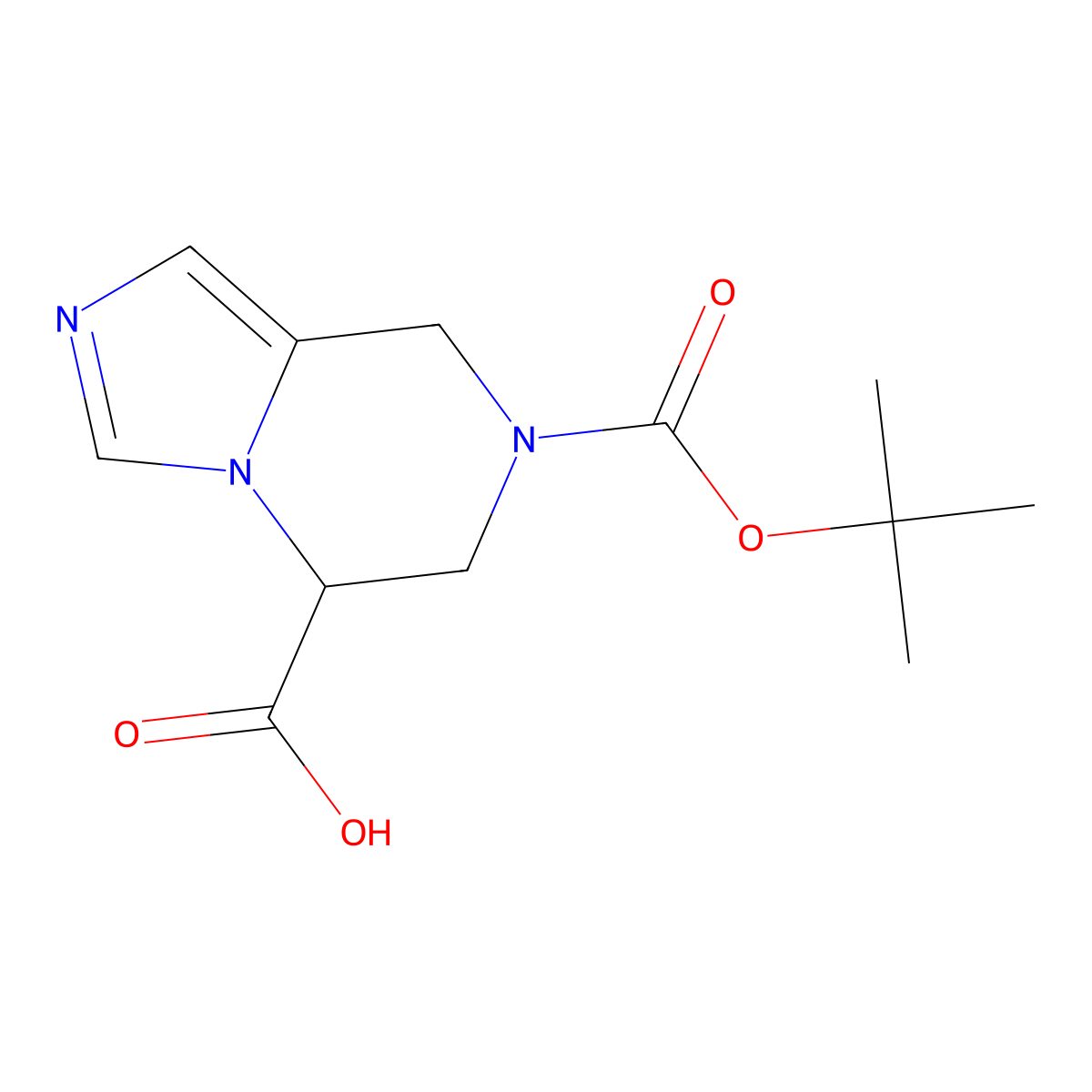 7-(tert-Butoxycarbonyl)-5,6,7,8-tetrahydroimidazo[1,5-a]pyrazine-5-carboxylic acid molecular structure, CAS 1822512-31-1