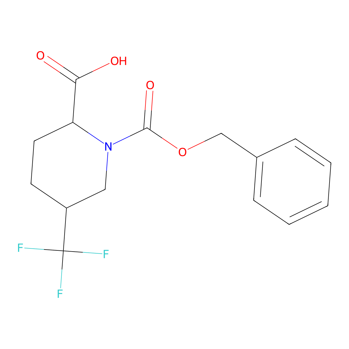 1-((Benzyloxy)carbonyl)-5-(trifluoromethyl)piperidine-2-carboxylic acid molecular structure, CAS 1822512-45-7