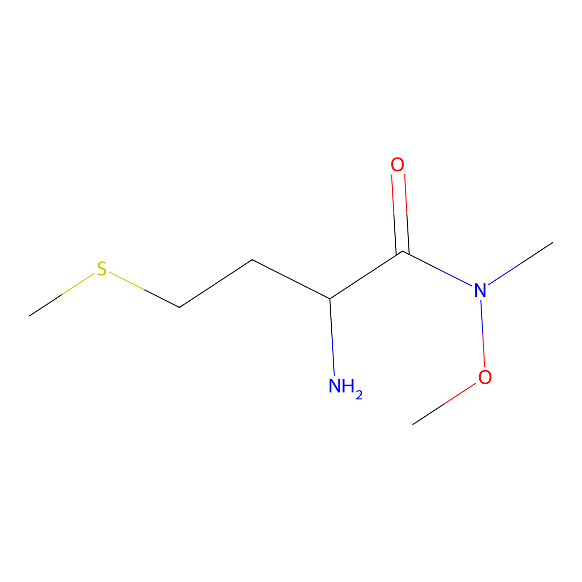 2-Amino-N-methoxy-N-methyl-4-(methylsulfanyl)butanamide molecular structure, CAS 1822515-47-8