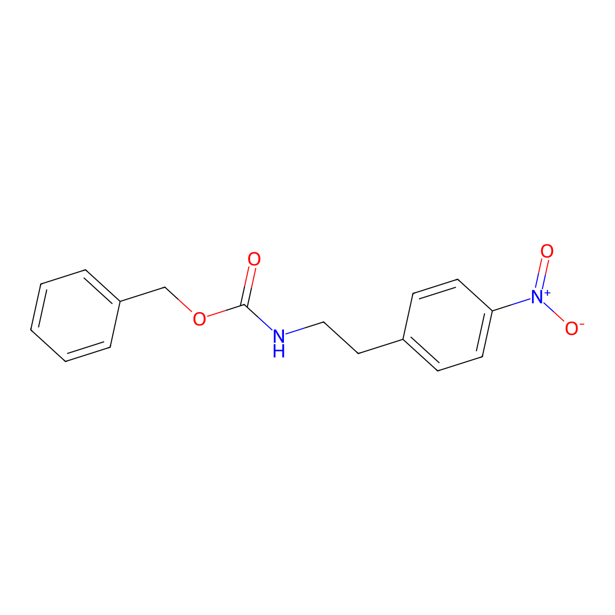 benzyl N-[2-(4-nitrophenyl)ethyl]carbamate molecular structure, CAS 182252-00-2