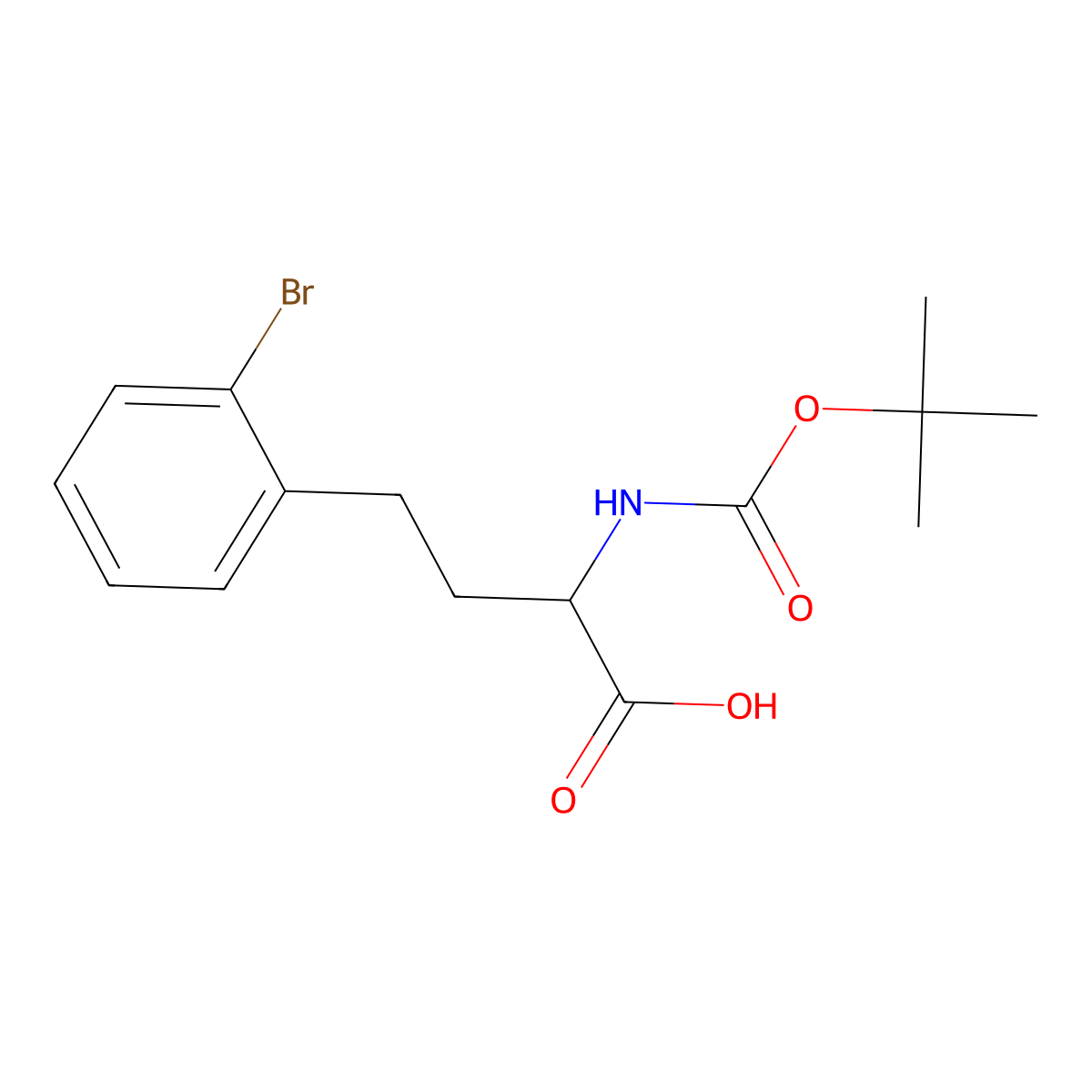 4-(2-Bromophenyl)-2-{[(tert-butoxy)carbonyl]amino}butanoic acid molecular structure, CAS 1822524-49-1