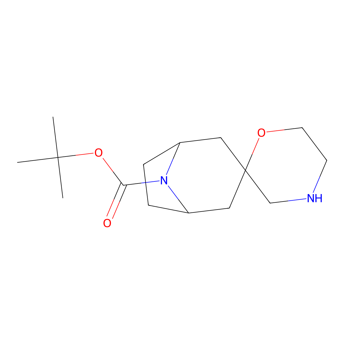 Tert-butyl 8-azaspiro[bicyclo[3.2.1]octane-3,2'-morpholine]-8-carboxylate molecular structure, CAS 1822524-57-1