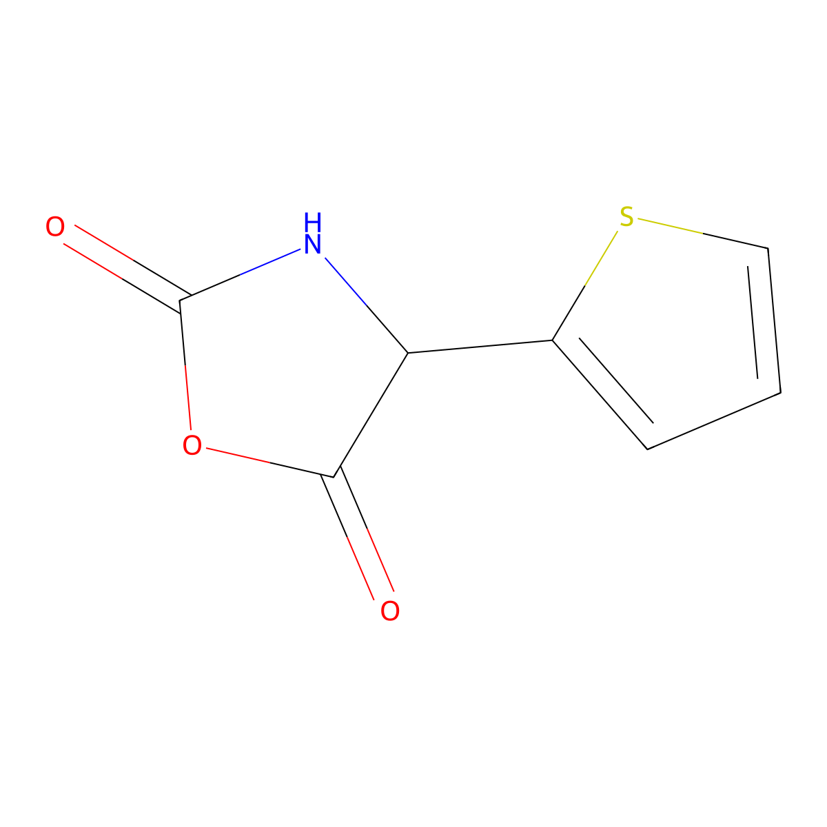 4-(2-Thienyl)oxazolidine-2,5-dione molecular structure, CAS 1822525-06-3