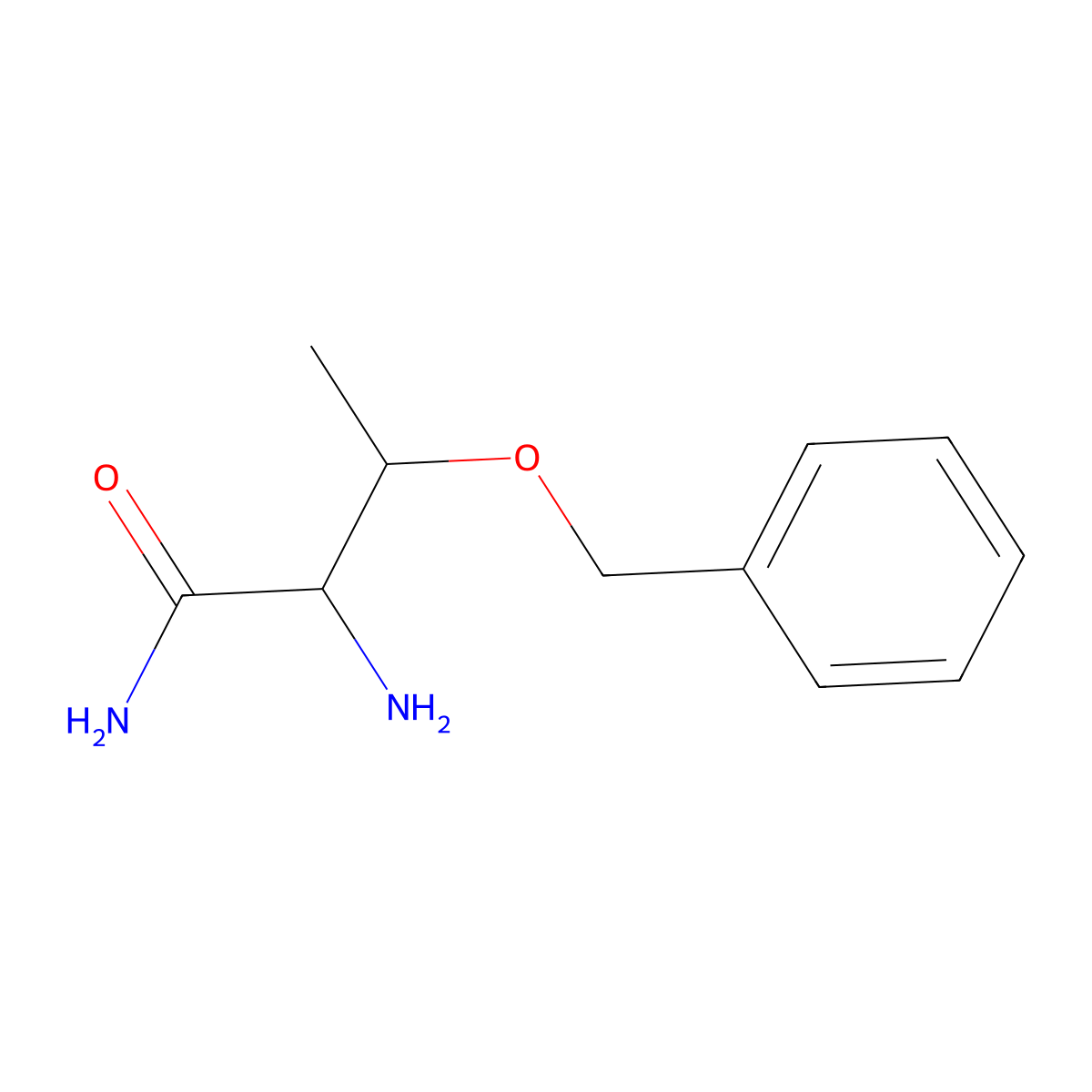 2-Amino-3-(benzyloxy)butanamide molecular structure, CAS 1822526-27-1