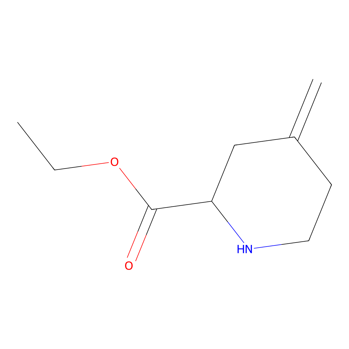 Ethyl 4-methylidenepiperidine-2-carboxylate molecular structure, CAS 1822530-48-2