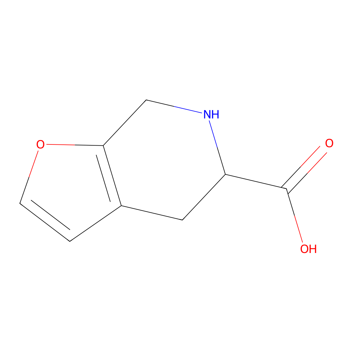 4H,5H,6H,7H-Furo[2,3-C]pyridine-5-carboxylic acid molecular structure, CAS 1822530-69-7