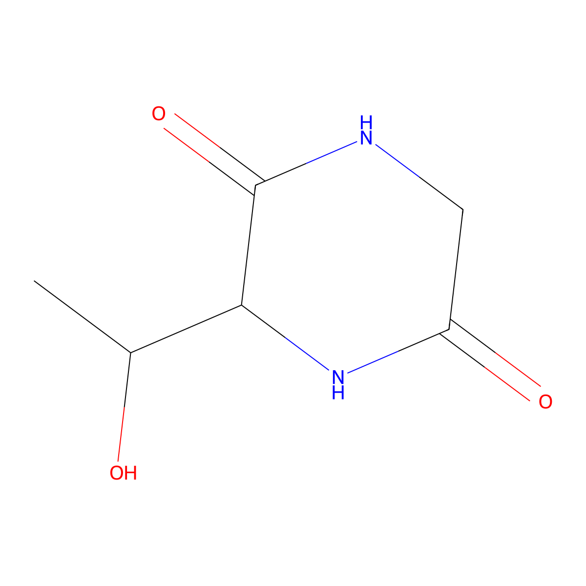 3-(1-Hydroxyethyl)piperazine-2,5-dione molecular structure, CAS 1822532-44-4