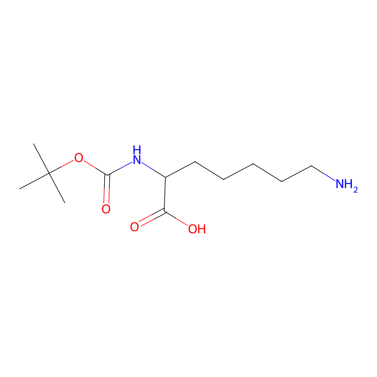 7-Amino-2-{[(tert-butoxy)carbonyl]amino}heptanoic acid molecular structure, CAS 1822533-14-1