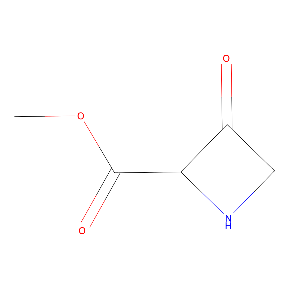 Methyl 3-oxoazetidine-2-carboxylate molecular structure, CAS 1822544-78-4