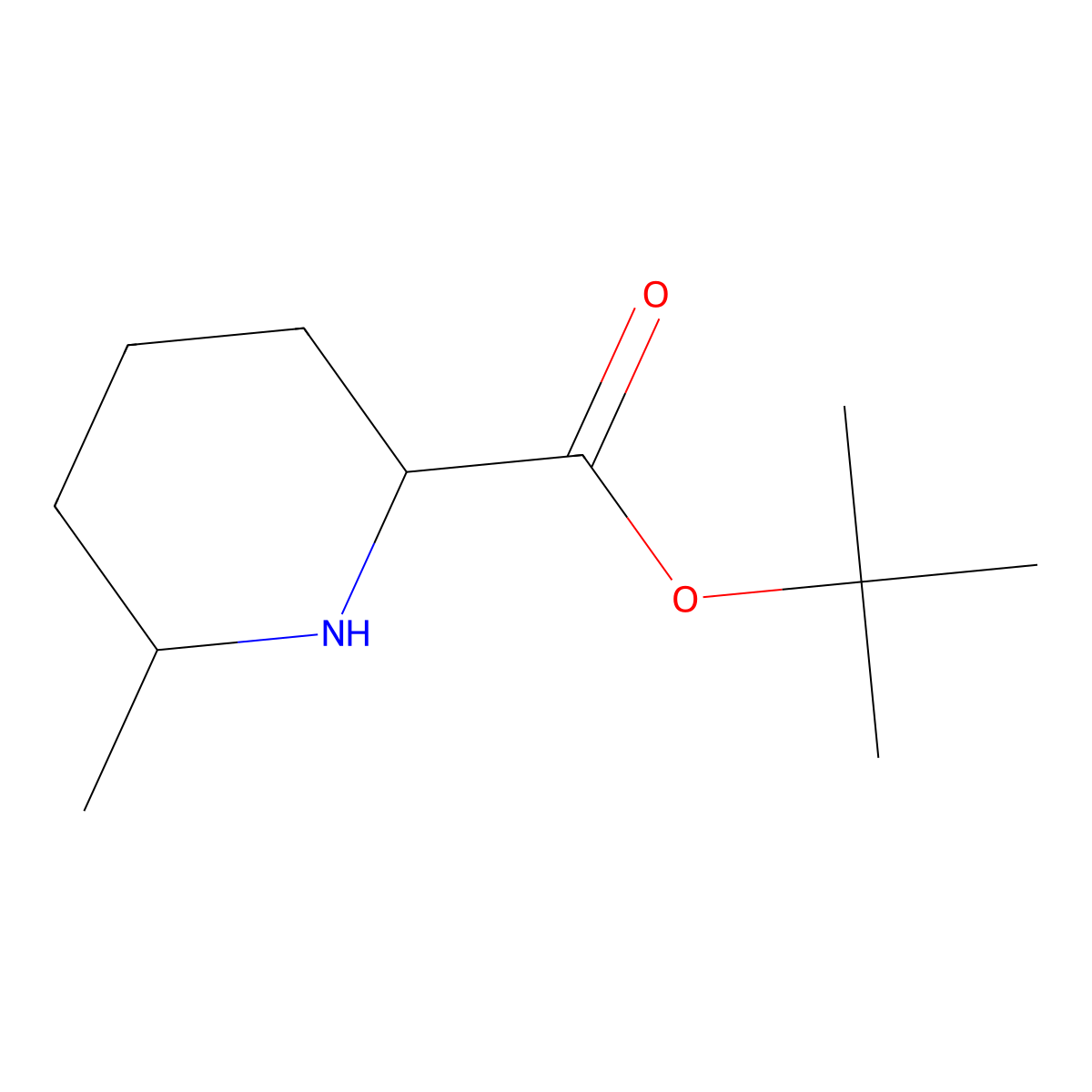 Tert-butyl 6-methylpiperidine-2-carboxylate molecular structure, CAS 1822545-17-4