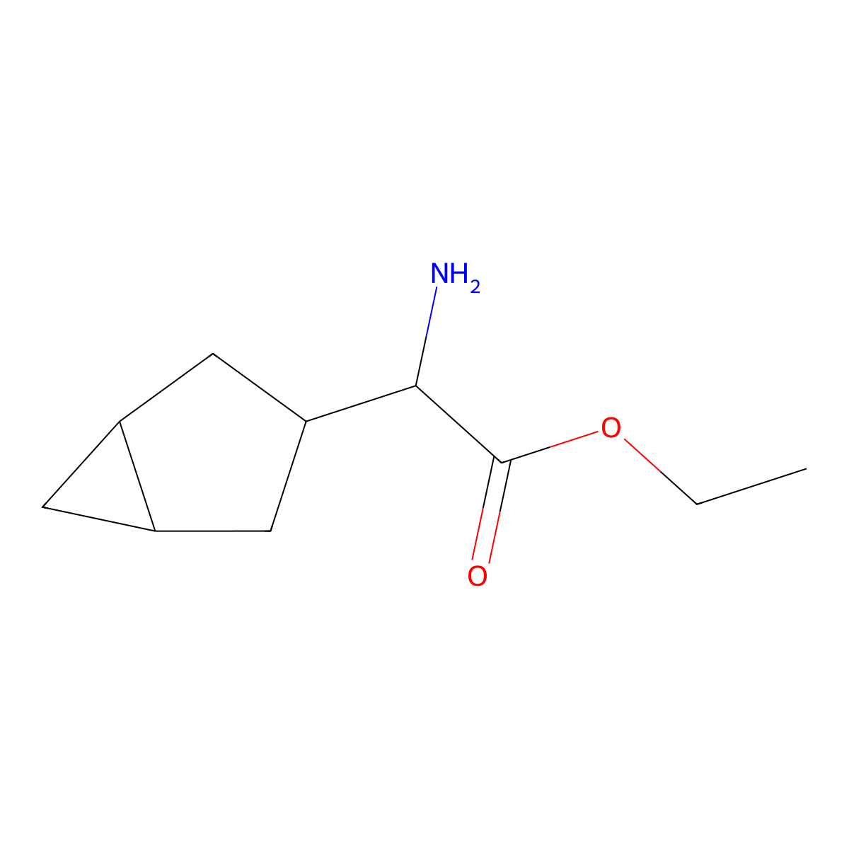 Ethyl 2-amino-2-{bicyclo[3.1.0]hexan-3-yl}acetate molecular structure, CAS 1822548-02-6