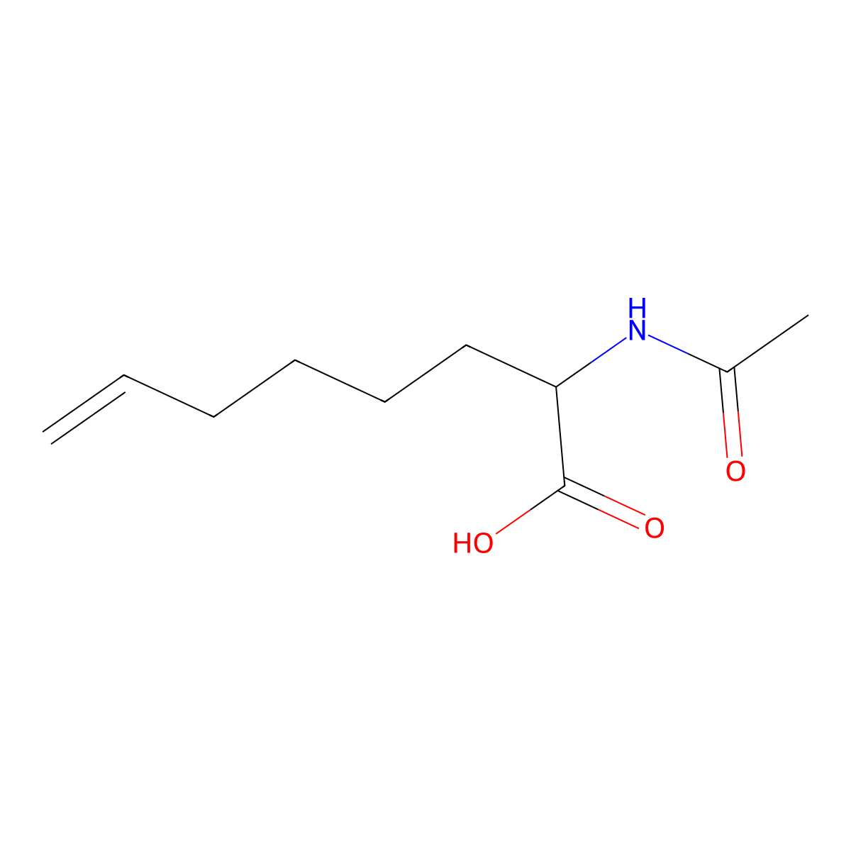 2-Acetamidooct-7-enoic acid molecular structure, CAS 1822553-31-0