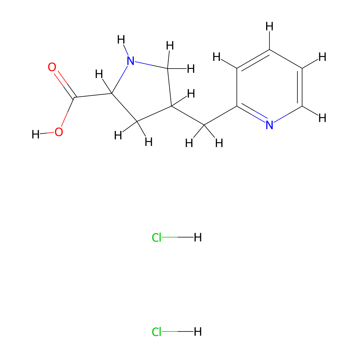 4-(Pyridin-2-ylmethyl)pyrrolidine-2-carboxylic acid dihydrochloride molecular structure, CAS 1822556-46-6
