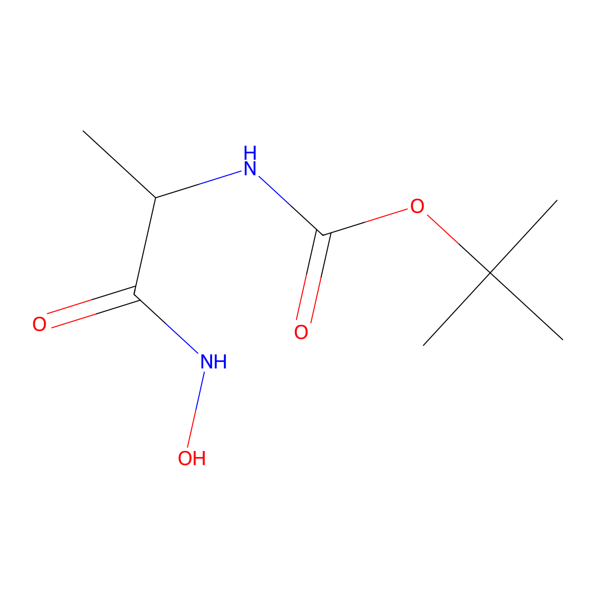 tert-butyl N-[1-(hydroxycarbamoyl)ethyl]carbamate molecular structure, CAS 1822558-06-4