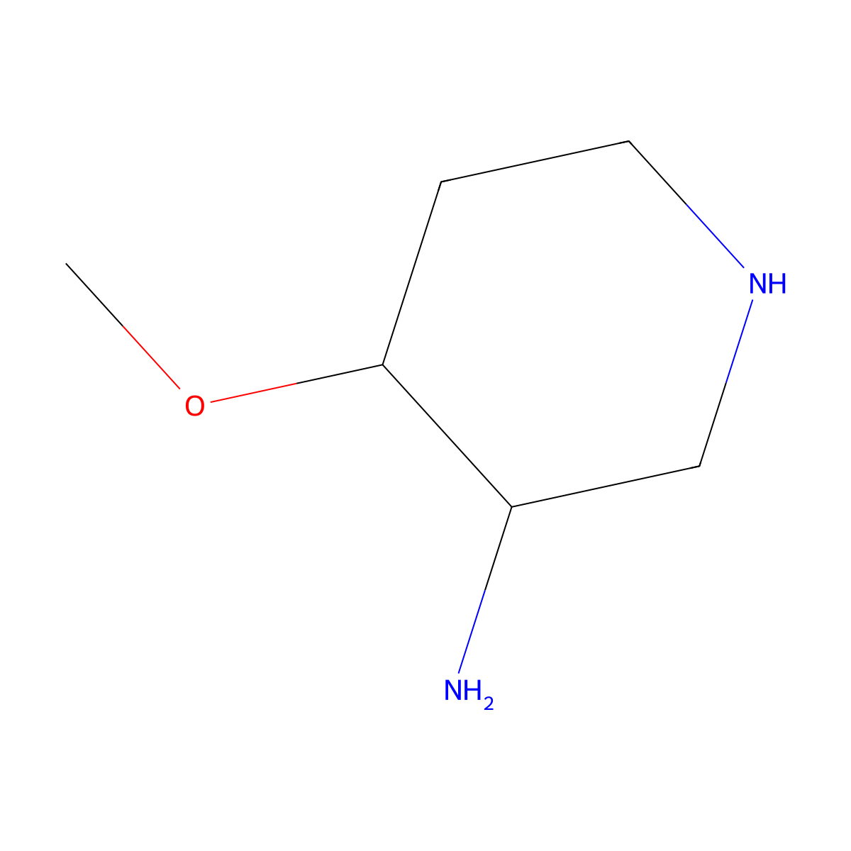 4-Methoxypiperidin-3-amine molecular structure, CAS 1822562-33-3