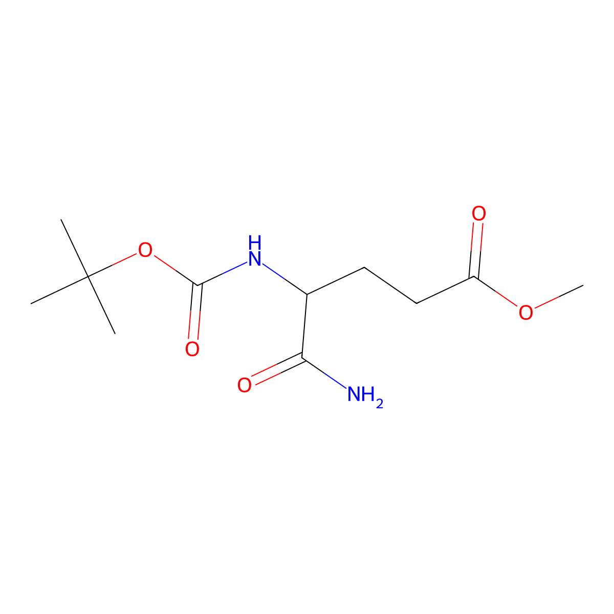 Methyl 5-amino-4-((tert-butoxycarbonyl)amino)-5-oxopentanoate molecular structure, CAS 1822563-16-5