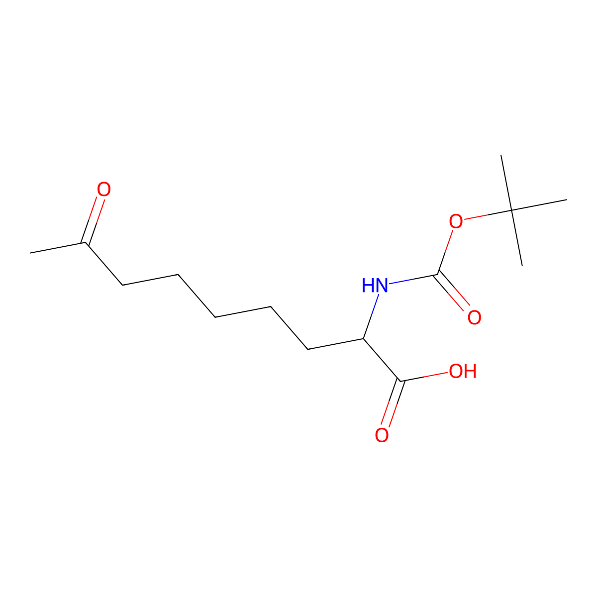 2-{[(Tert-butoxy)carbonyl]amino}-8-oxononanoic acid molecular structure, CAS 1822564-20-4