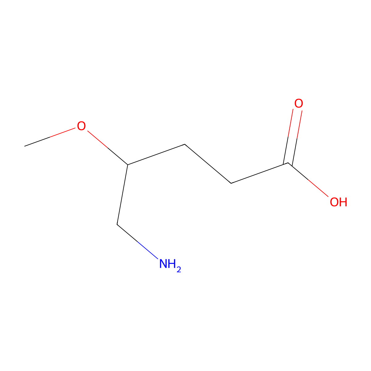 5-Amino-4-methoxypentanoic acid molecular structure, CAS 1822564-25-9