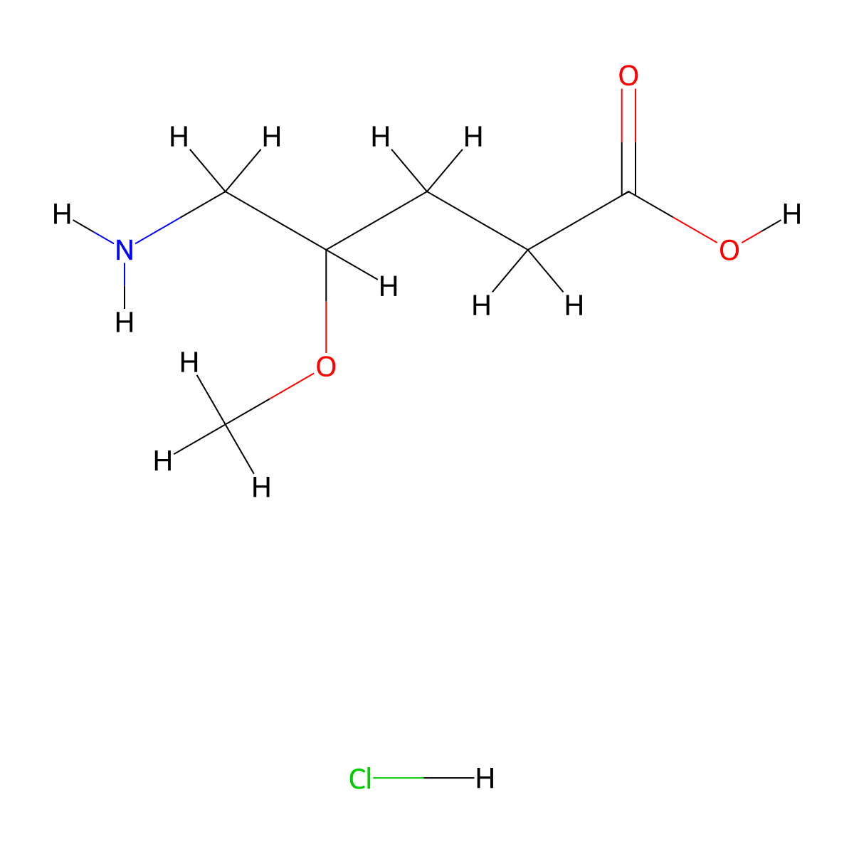5-Amino-4-methoxypentanoic acid hydrochloride molecular structure, CAS 1822564-26-0