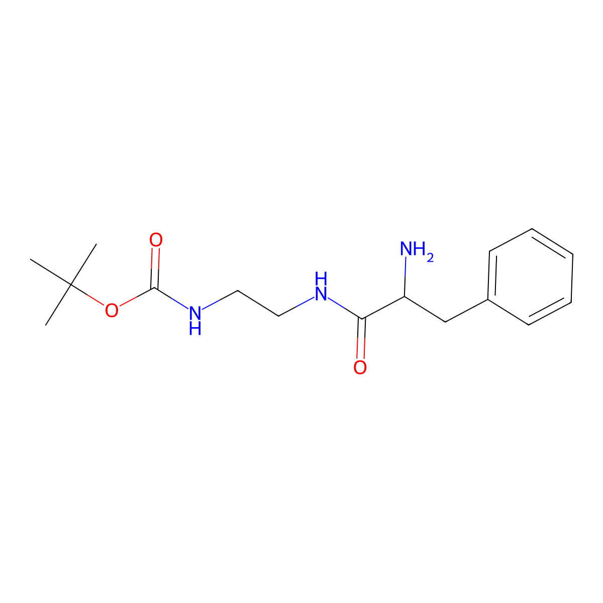 tert-butyl N-[2-(2-amino-3-phenylpropanamido)ethyl]carbamate molecular structure, CAS 1822566-01-7