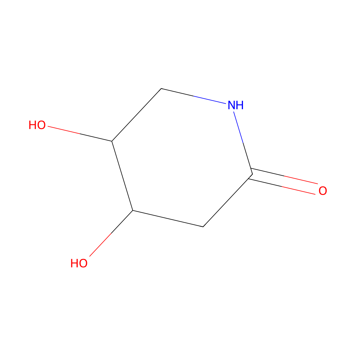 4,5-Dihydroxypiperidin-2-one molecular structure, CAS 1822568-75-1