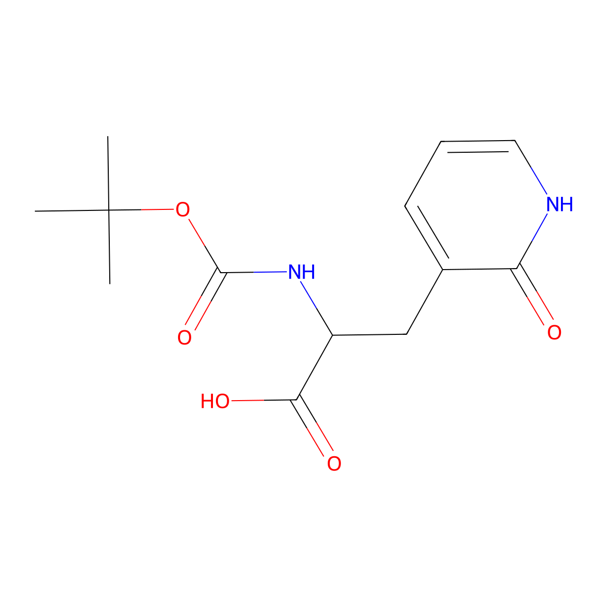 2-{[(Tert-butoxy)carbonyl]amino}-3-(2-hydroxypyridin-3-yl)propanoic acid molecular structure, CAS 1822569-68-5