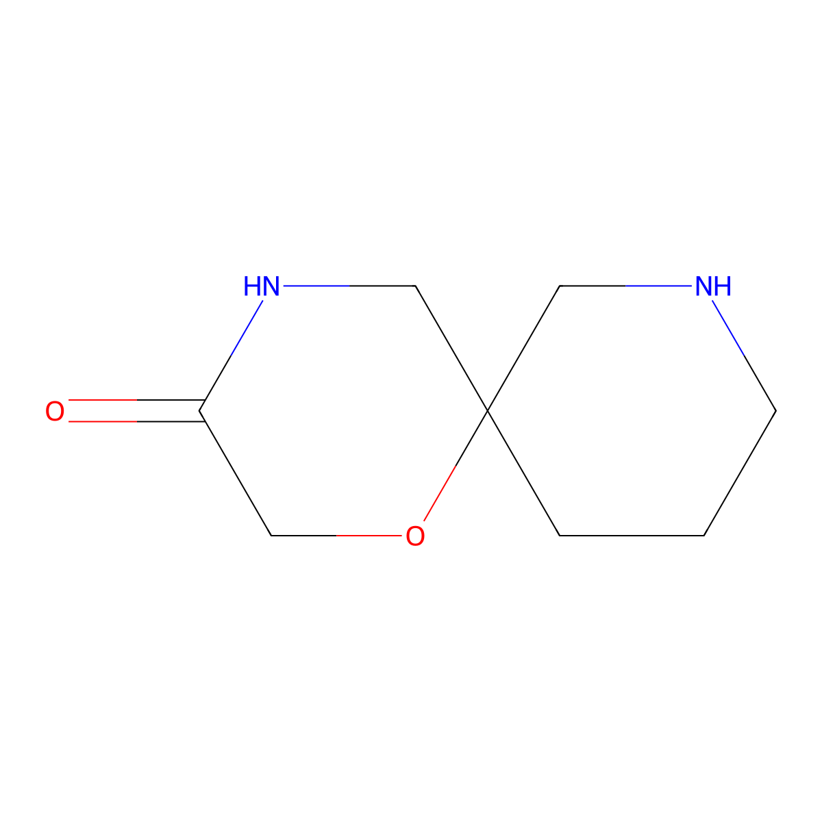 1-Oxa-4,8-diazaspiro[5.5]undecan-3-one molecular structure, CAS 1822573-69-2