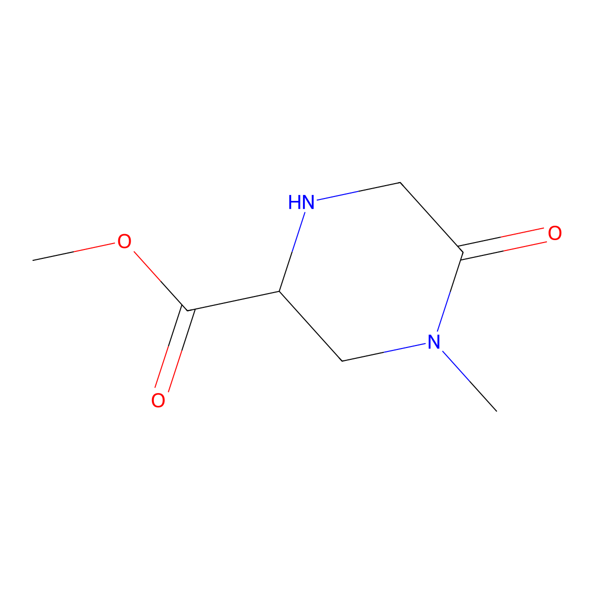 Methyl 4-methyl-5-oxopiperazine-2-carboxylate molecular structure, CAS 1822575-15-4