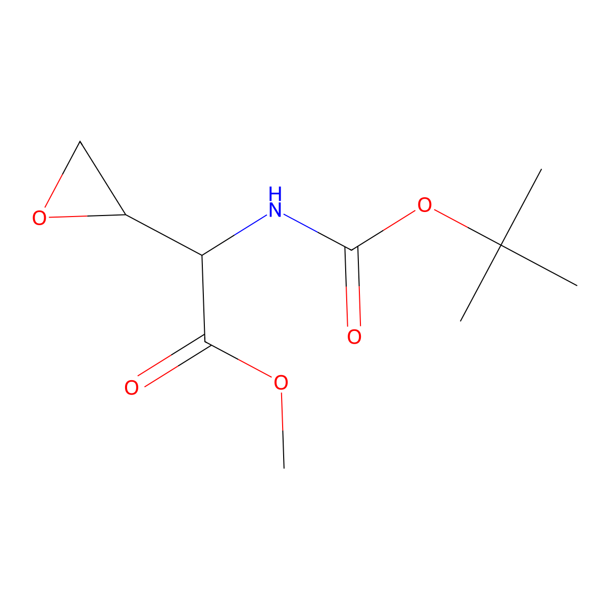 Methyl 2-{[(tert-butoxy)carbonyl]amino}-2-(oxiran-2-yl)acetate molecular structure, CAS 1822586-48-0