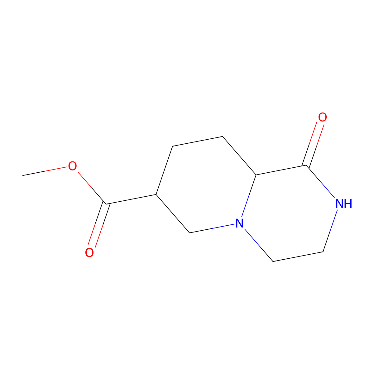 Methyl 1-oxo-2,3,4,6,7,8,9,9a-octahydropyrido[1,2-a]pyrazine-7-carboxylate molecular structure, CAS 1822591-33-2