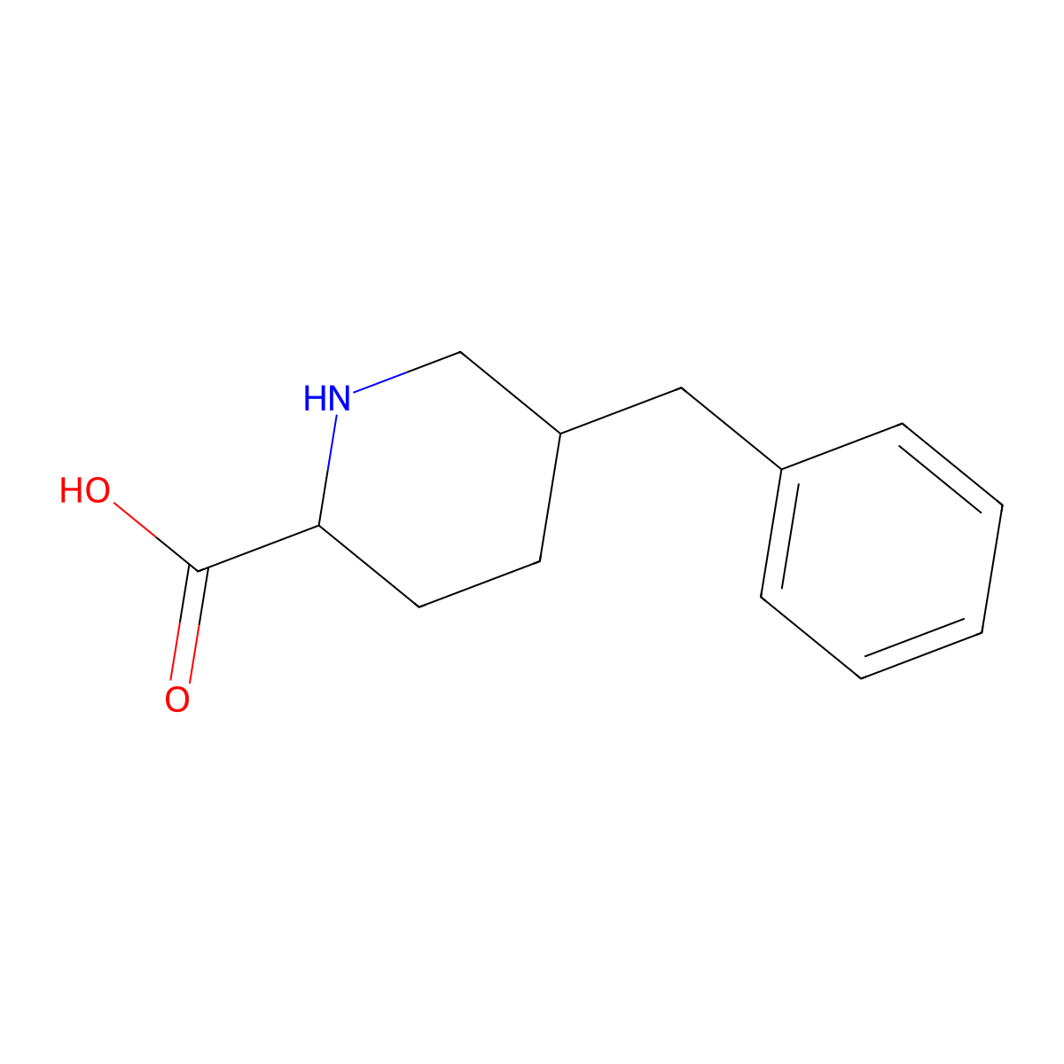 5-Benzylpiperidine-2-carboxylic acid molecular structure, CAS 1822594-91-1