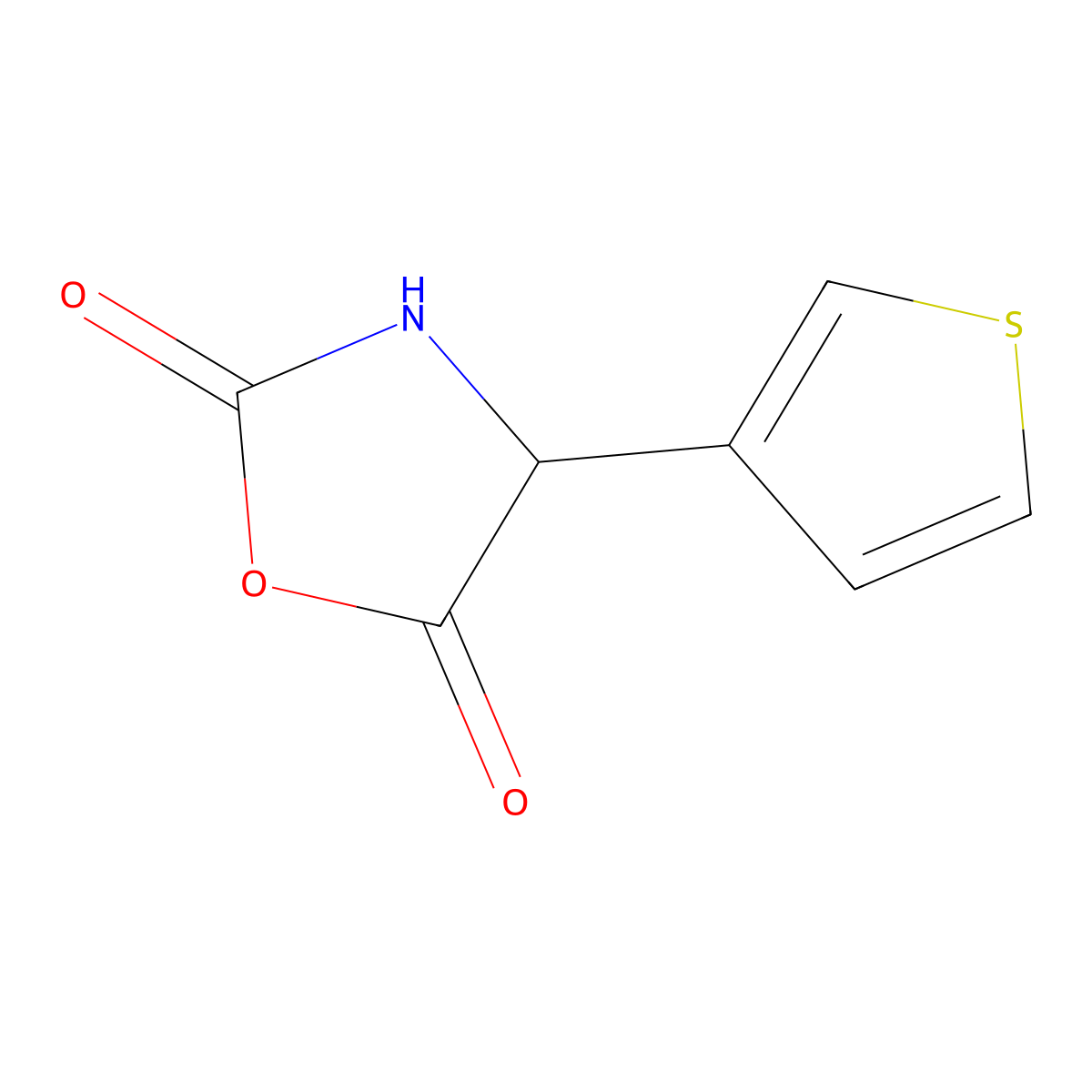 4-(3-Thienyl)oxazolidine-2,5-dione molecular structure, CAS 1822595-82-3
