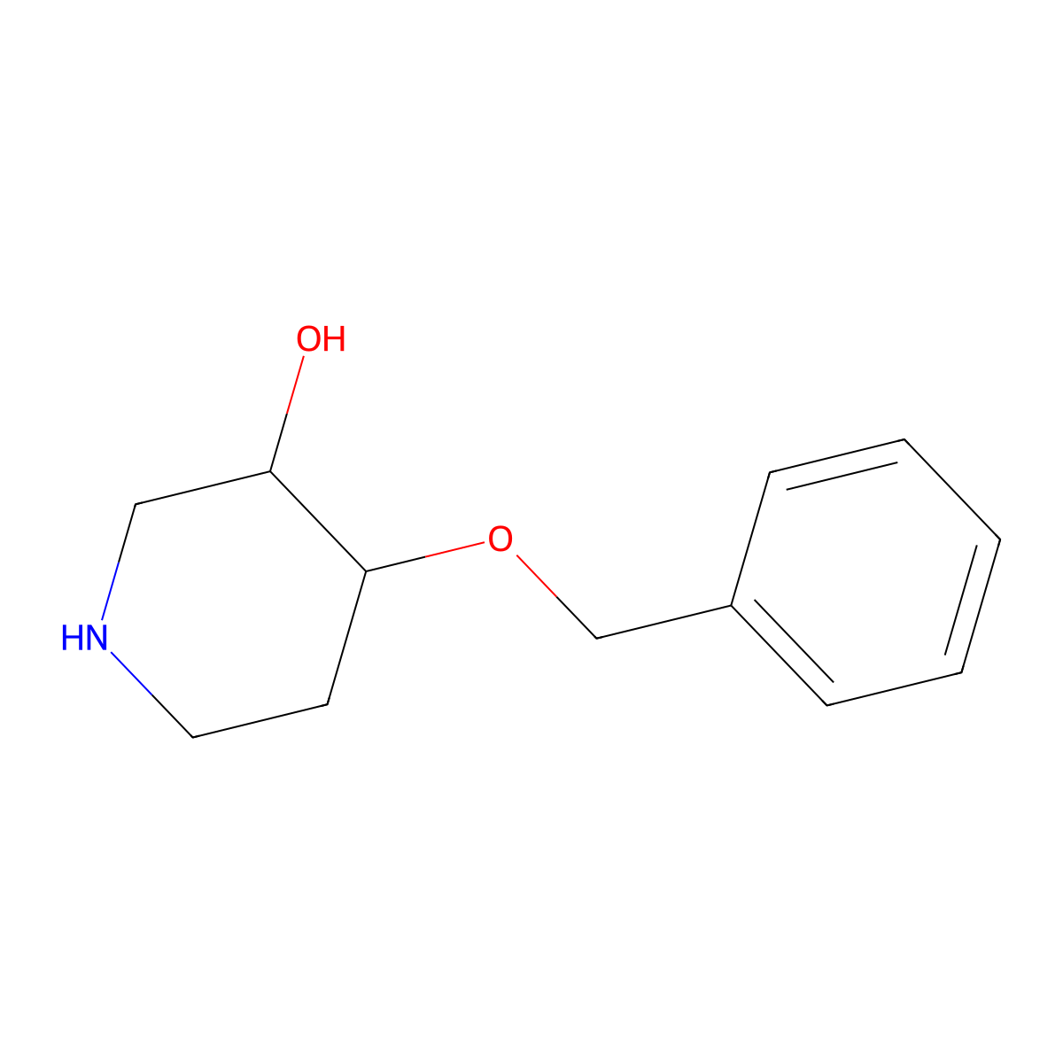 4-(Benzyloxy)piperidin-3-ol molecular structure, CAS 1822597-41-0