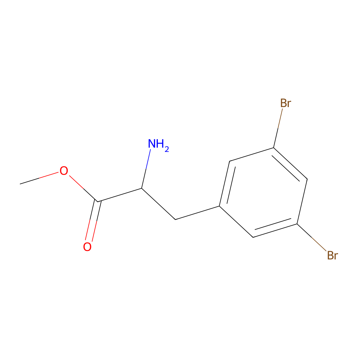 Methyl 2-amino-3-(3,5-dibromophenyl)propanoate molecular structure, CAS 1822598-31-1