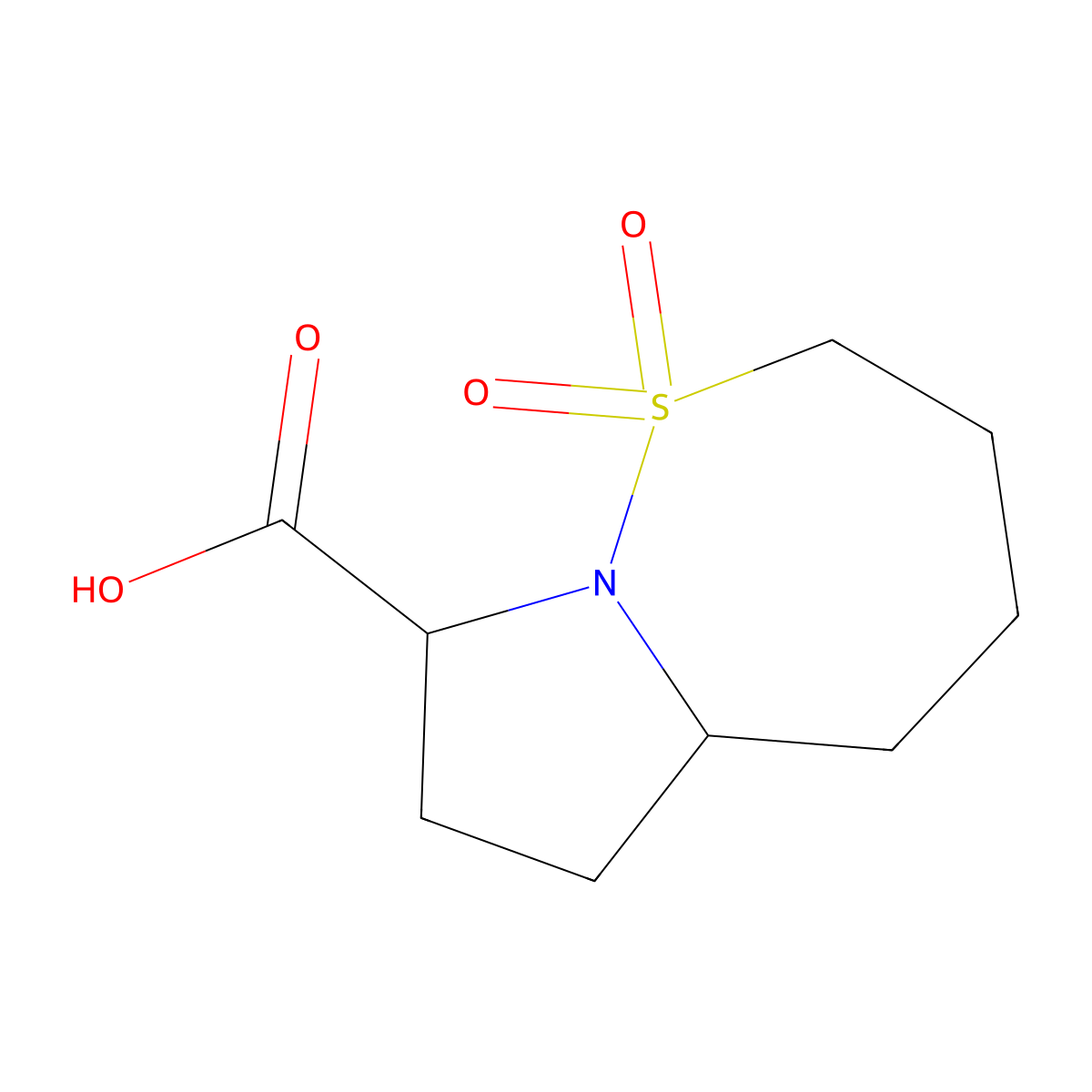 Octahydropyrrolo[1,2-b][1,2]thiazepine-8-carboxylic acid 1,1-dioxide molecular structure, CAS 1822598-42-4