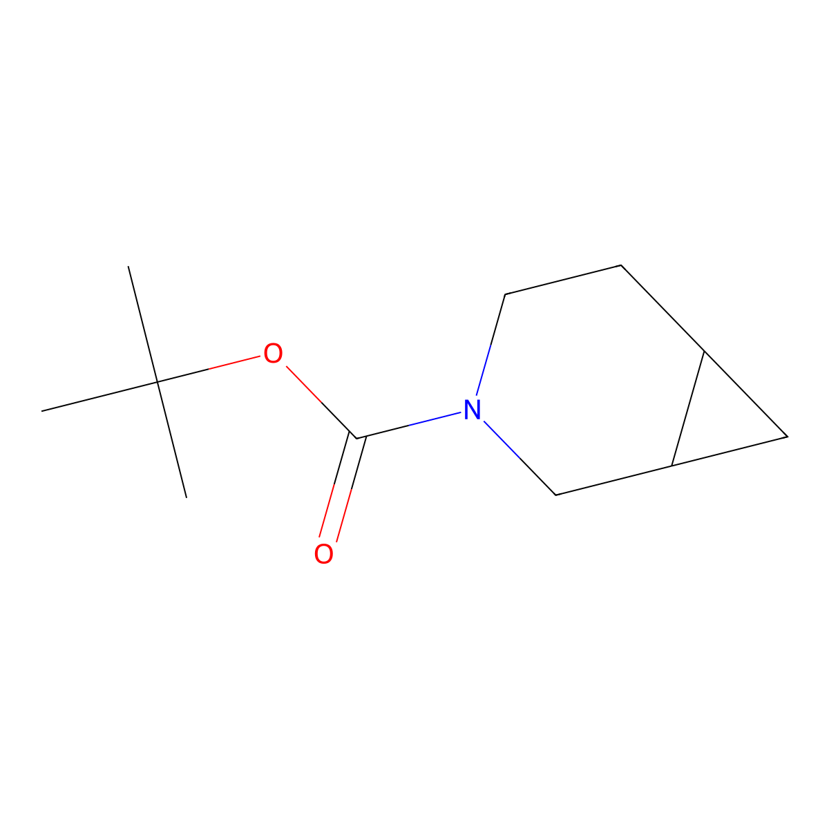 Tert-butyl 3-azabicyclo[4.1.0]heptane-3-carboxylate molecular structure, CAS 1822599-92-7