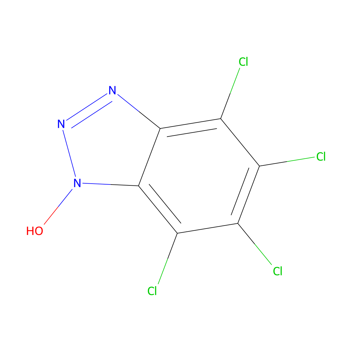 4,5,6,7-Tetrachloro-1-hydroxybenzotriazole molecular structure, CAS 18226-02-3
