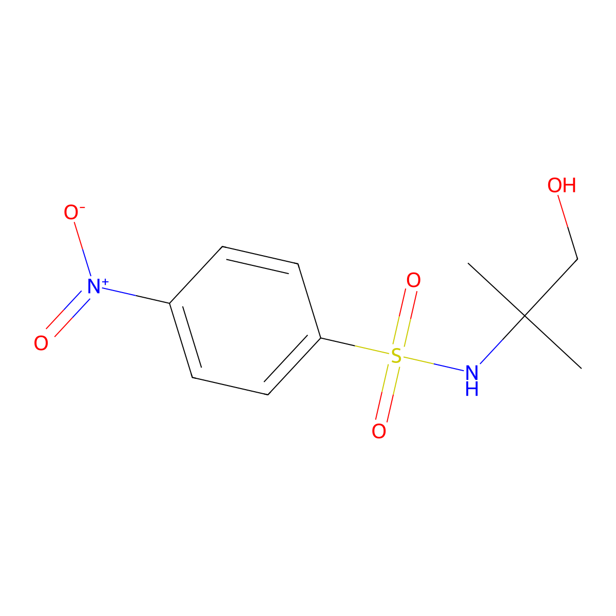 N-(1-hydroxy-2-methylpropan-2-yl)-4-nitrobenzenesulfonamide molecular structure, CAS 18226-10-3